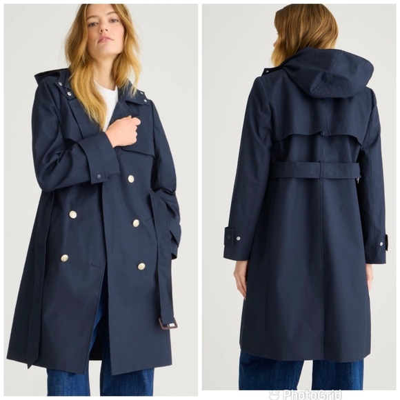 J. Crew New Icon trench coat Navy Blue New with Tags!
